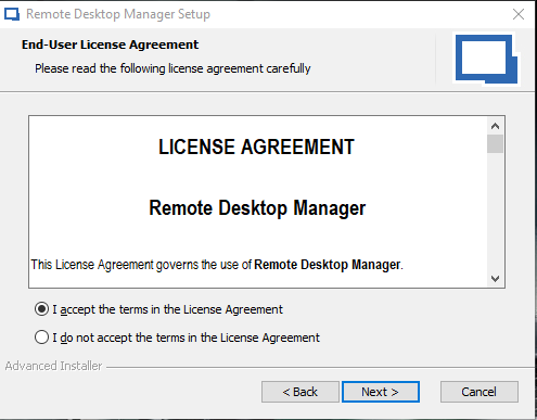 Remote Desktop Manager - Wizard 5 - License Agreement
