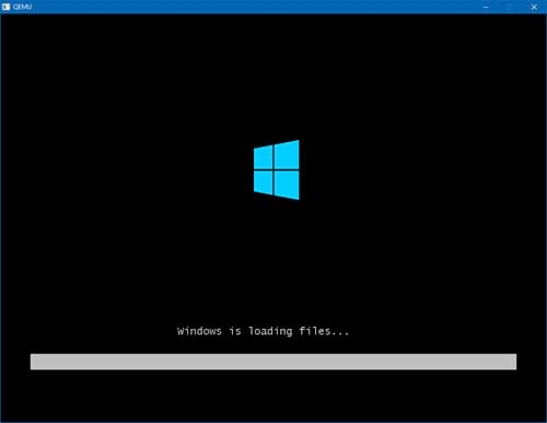booting windows loading from USB stick)