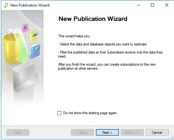 New Publication Wizard 1