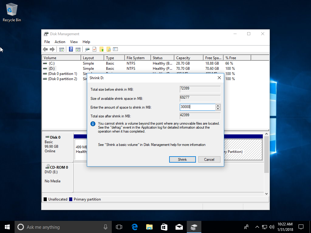 Управление жесткими дисками windows 10. Жёсткий диск Windows 10. Windows 10 разбивка жесткого диска. Объём жёсткого диска виндовс 10. Разделение диска на разделы Windows 10.