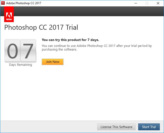 Adobe Photoshop CC 2017 - trials