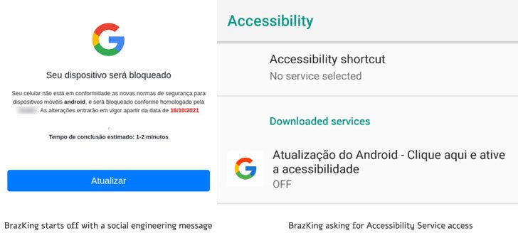 Phần mềm độc hại BrazKing Android