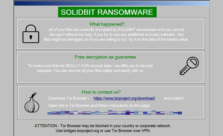 Phần mềm độc hại ransomware SolidBit
